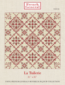 French General Quilt Patterns La Tuilerie