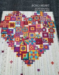 Boho Heart Quilt Pattern booklet by Jen Kinwell