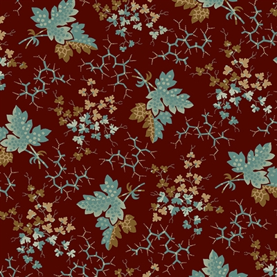 Anne's English Scrapbox Falling Leaves Teal