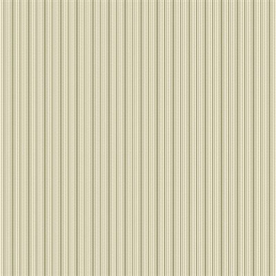 This shows a small swatch of a narrow shirting stripe in shades of neutral cream, tans and brown.