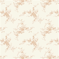 Cloud Nine Bells of Ireland  Apricot on Cream  by Laundry Basket Quilt