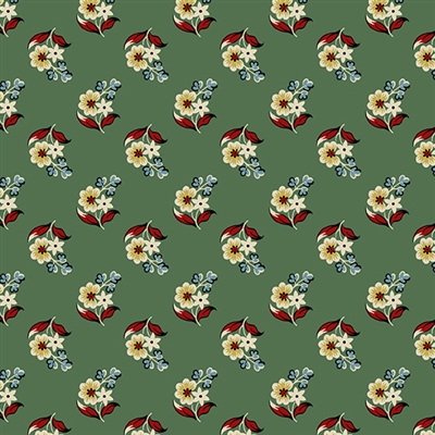 Le Chateau Provence Floral Sprig Fabric Green