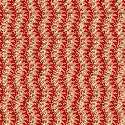 Oak Alley Serpentine Stripe in Red by Di Ford-Hall