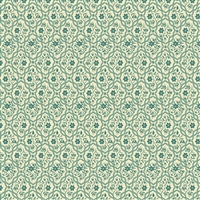 Oak Alley Floral Mosaic in Teal by Di Ford-Hall