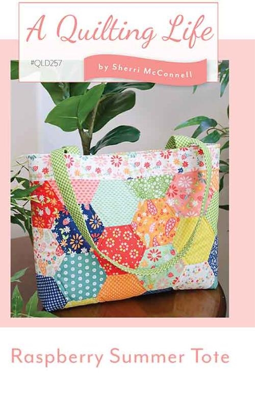 Curves Raspberry Tote Raspberry Summer Tote Pattern by A Quilting Life