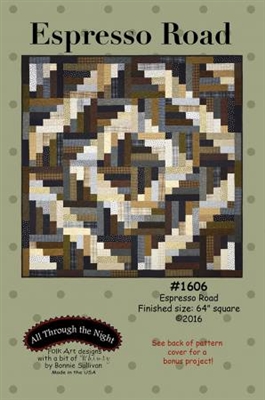 Espresso Road Log Cabin Variation Quilt Pattern by Bonnie Sullivan