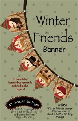 Winter Friends Banner Pattern by Bonnie Sullivan