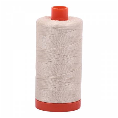 Aurifil Thread: Mako Cotton Thread Solid 50wt 1422yds Light Beige