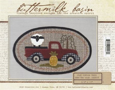 Mini Vintage Truck Thru The Year Quilt Pattern - August