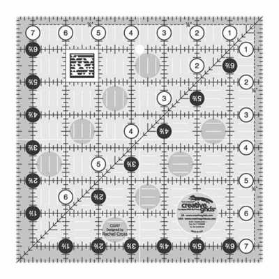 Creative Grids Quilt Ruler 7-1/2in Square # CGR7