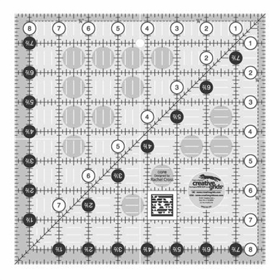Creative Grids Quilt Ruler 8-1/2in Square # CGR8