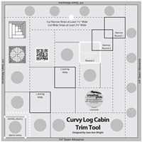 Creative Grids Curvy Log Cabin Trim Tool 8in Finished Blocks # CGRJAW5
