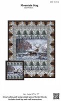 Mountain  Stag Quilt Panel Pattern by Castilleja Cotton