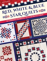 The cover of this book features a large number of red, white and blue star quilts designed by Jusy Martin in patriotic colors.