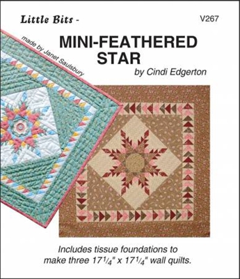 Little Bits Mini Feathered Star  Paper Piecing Pattern