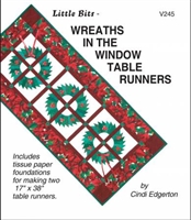 Little Bits  Wreaths in the Window Paper Piecing Pattern