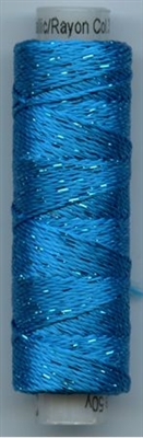 Dazzle 50 Yard Mini Spool of Sue Spargo's Dazzle Thread   BLUE DANUBE