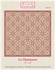 This rectangular block quilt has a diamond shape in the center of each quilt and is shown in vintage red, cream and taupe fabrics by French General.