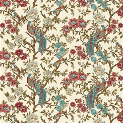 Lille: Glorious Bird Chintz Floral by Michelle Yeo Cream