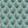 Lille: Windswept Swaying Flowers in Light Teal Blue by Michelle Yeo
