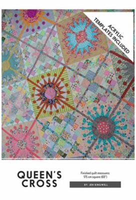 Queen's Cross Quilt Pattern with Templates by Jen Kingwell