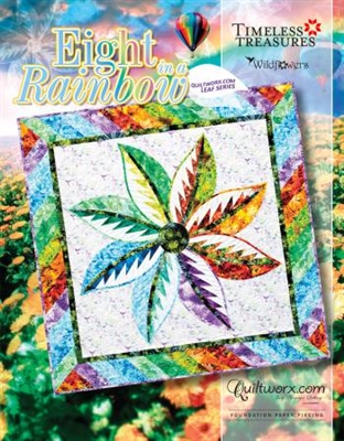Eight In A Rainbow Leaf Series Quilt Pattern from Judy Niemeyer