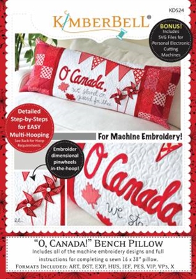 Kimberbell O' Canada! Bench Pillow (Machine Embroidery CD)