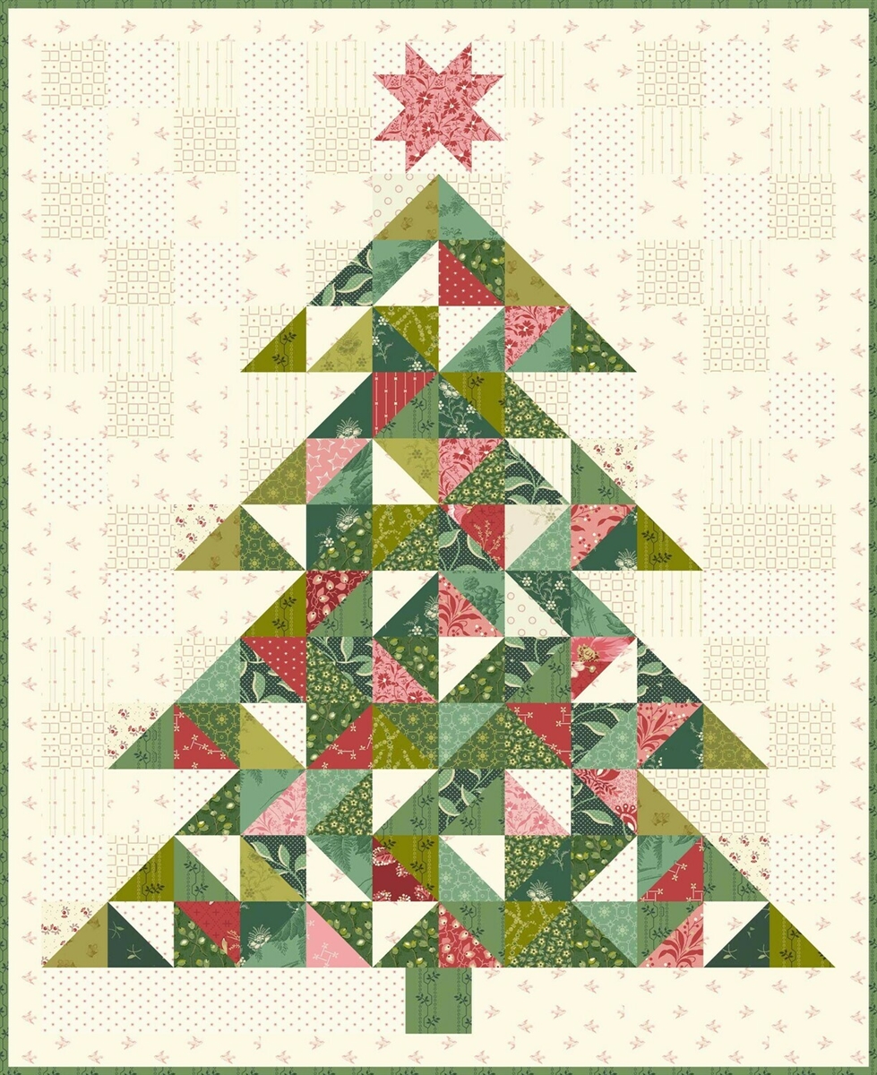Christmas tree  Christmas tree pattern  Quilt block   PDF pattern  Paper piecing quilt patterns  Modern quilt pattern