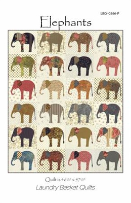 Elephants Applique Quilt Pattern by Laundry Basket Quilts