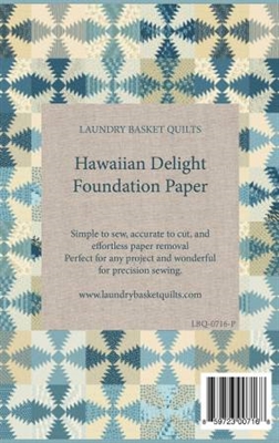 Blue Hawaiian Delight Quilt Foundation Papers  by Edyta Sitar -Laundry Basket Quilts