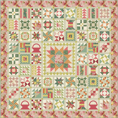 Lady Tulip Quilt Pattern by Laundry Basket Quilts
