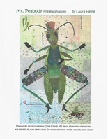 Mr. Peabody-The Grasshopper Collage Pattern by Laura Heine