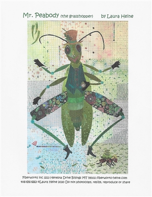 Mr. Peabody-The Grasshopper Collage Pattern by Laura Heine