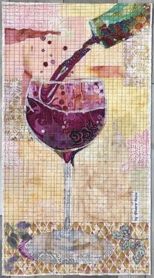 Vino Collage Pattern by Laura Heine