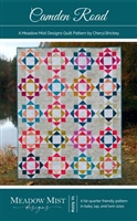 This quilt design features a traditional quilt block which was sewn in bright scrappy colors thru out the quilt .