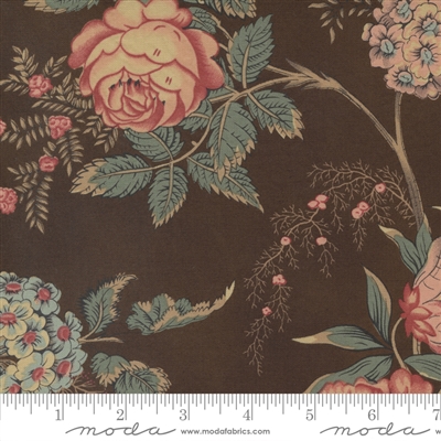Kate's Garden In Floral Bloom-An Antique Rose Brown by Betsy Chutchian for Moda