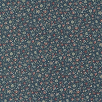 Kate's Garden Asters Floral Fabric in Teal Blue by Betsy Chutchian for Moda