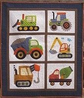 I Love Dirt Applique Quilt Pattern (Construction Vehicles)