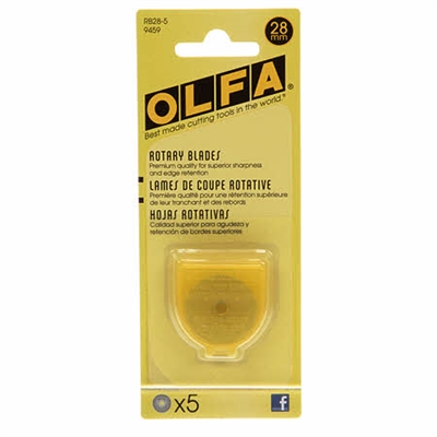 OLFA 28mm Rotary Cutter Blade Refills- 5 pack