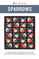 This pattern shows sparrow blocks, with each row of blocks facing in the opposite direction for a modern quilt.