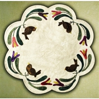 Birds of A Feather Table Mat Wool Applique