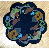 Nesting Time Table Mat Wool Applique Quilt Pattern