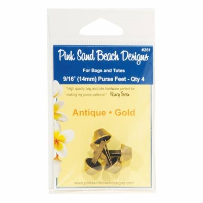 Purse Feet Antique Gold  by Pink Sand Beach Designs