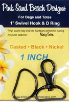 Swivel Hook and D Ring - Antique Gold  by Pink Sand Beach Designs