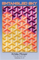 Cover photo shows a 3-D quilt made using 2 1/2" strips in shades of yellow, orange and purple.