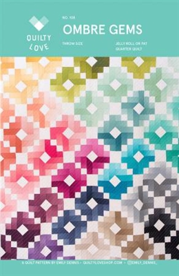 Ombre Gems Quilt Pattern by Quilty Love