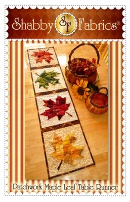 Patchwork Maple Leaf Table Runner  Quilt Pattern by Shabby Fabrics