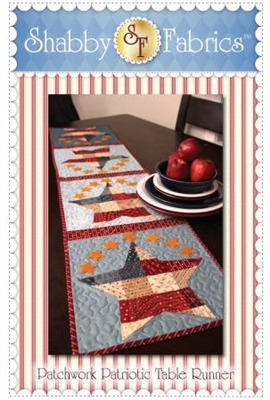 Patchwork Patriotic Table Runner Pattern by Shabby Fabrics