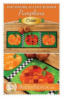 Patchwork Accents Table Runner October Pumpkins by Shabby Fabrics