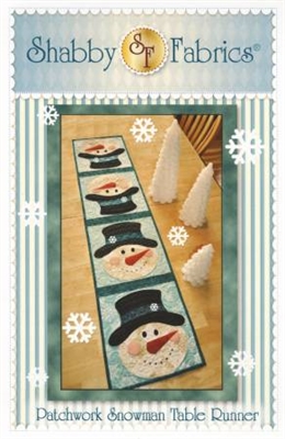 Snowman Table Runner Quilt Pattern by Shabby Fabrics